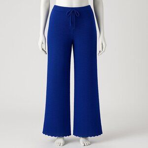 Jordan Taylor Collection Swim Cover Up Pants Size L Royal Blue Textured Knit